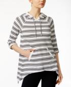 Tommy Hilfiger Striped Handkerchief-hem Hoodie, Only At Macy's