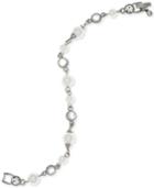 Givenchy Silver-tone Imitation Pearl And Crystal Bracelet