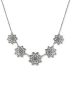 Lucky Brand Two-tone Openwork Floral Statement Necklace