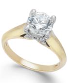 X3 Certified Diamond Solitaire Engagement Ring In 18k White Gold (1 Ct. T.w.)