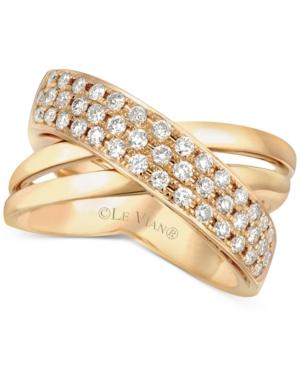 Le Vian Diamond Crisscross Ring (1/2 Ct. T.w.) In 14k Gold