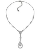 Carolee Silver-tone Crystal Pendant Y-necklace