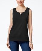Karen Scott Keyhole Tank Top, Only At Macy's