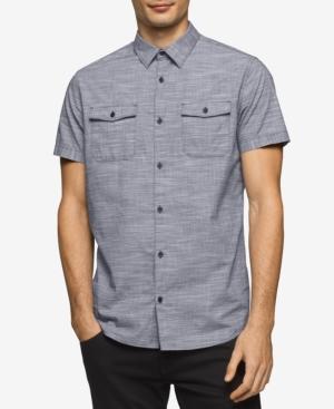 Calvin Klein Jeans Men's Cross Hatch Cotton Shirt