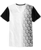 Guess Men's Ombre Geo-print V-neck T-shirt
