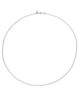 "14k White Gold Necklace, 16-20"" Singapore Chain"