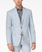 Bar Iii Light Blue Chambray Slim-fit Jacket, Only At Macy's