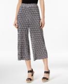 Ny Collection Petite Printed Cropped Culotte Pants