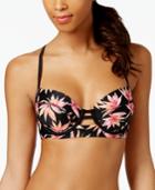 Hula Honey Paradise Falls Tropical-print Underwire Push-up Bikini Top Women's Swimsuit
