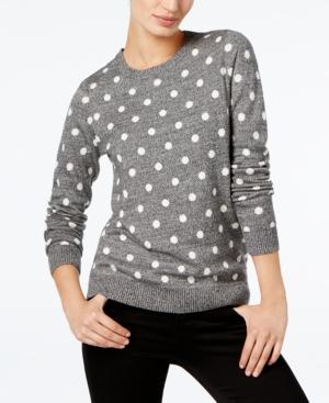 Charter Club Polka-dot Sweater, Created For Macy's