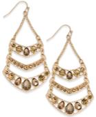 Thalia Sodi Gold-tone Yellow Crystal Chandelier Earrings, Created For Macy's