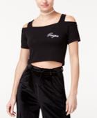 Lady Gaga Joanne Tour Juniors' Cotton Cold-shoulder Crop Top