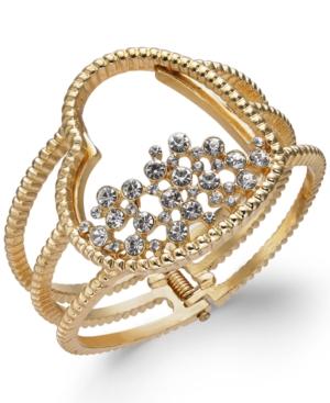 Thalia Sodi Gold-tone Pave Heart Cuff Bracelet, Created For Macy's