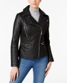 Inc International Concepts Quilted Faux-leather Moto Jacket, Only At Macy's