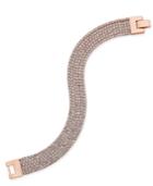 Charter Club Rose Gold-tone Pave Mesh Link Bracelet, Only At Macy's