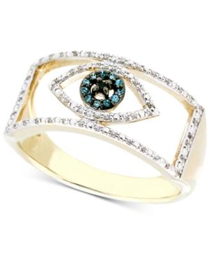 Wrapped Diamond Evil Eye Ring (1/6 Ct. T.w.) In 10k Gold, Only At Macy's