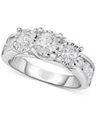 Trumiracle Diamond Three Stone Engagement Ring (2 Ct. T.w.) In 14k White Gold