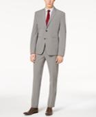 Perry Ellis Men's Slim-fit Stretch Medium Gray Solid Tech Suit