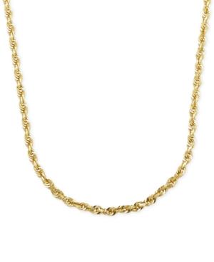 2mm Rope Chain 22 Necklace In 14k Gold