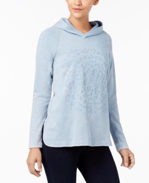 Style & Co Cotton Embroidered Hoodie, Created For Macy's