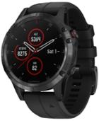 Garmin Unisex Fenix 5 Plus Black Silicone Strap Smart Watch 47mm