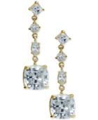 Giani Bernini Multi-crystal Linear Drop Earrings In 18k Gold-plated Sterling Silver, Only At Macy's