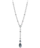 Jenny Packham Silver-tone Pave & Stone Lariat Necklace, 28 + 2 Extender