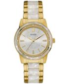 Guess Women's Two-tone Stainless Steel And Resin Bracelet Watch 37mm U0706l3