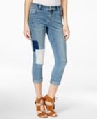 Inc International Concepts Cropped Patchwork Jeans, Only At Macy's