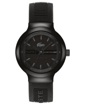 Lacoste Watch, Men's Borneo Black Silicone Strap 44mm 2010685