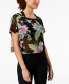 Material Girl Juniors' Printed Active Top, Created For Macy's