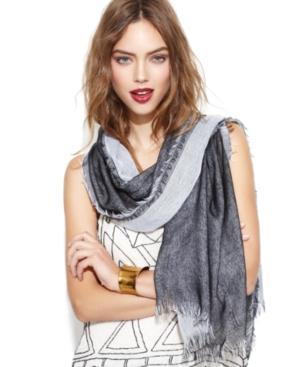 American Rag Scarf, Black And White Frayed Edge