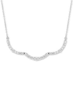 Diamond Scallop Statement Necklace (1 Ct. T.w.) In 14k White Gold