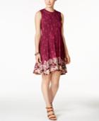 Style & Co Petite Mixed-print Swing Dress, Created For Macy's