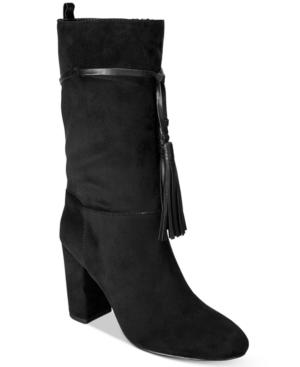 Chelsea & Zoe Kristie Fringe Block-heel Mid-high Boots Women's Shoes