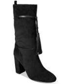 Chelsea & Zoe Kristie Fringe Block-heel Mid-high Boots Women's Shoes
