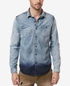Buffalo David Bitton Men's Denim Dip-dye Shirt