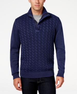 Weatherproof Men's Cable Knit Sweater, Only At Macy's
