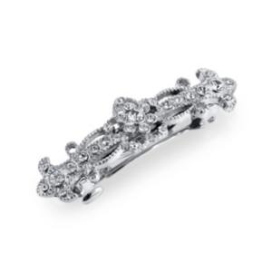 2028 Silver-tone Crystal Small Barrette