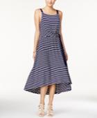 Maison Jules Striped Tie-front Midi Dress, Only At Macy's