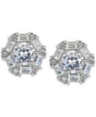 Giani Bernini Cubic Zirconia Baguette Stud Earrings In Sterling Silver, Only At Macy's