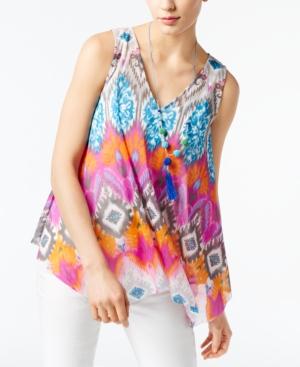 Inc International Concepts Petite Handkerchief-hem Top, Only At Macy's