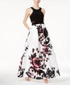 Xscape Floral-print Ball Gown