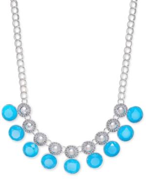 Charter Club Multi-stone Large Link Collar Necklace, Created For Macy's