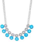 Charter Club Multi-stone Large Link Collar Necklace, Created For Macy's