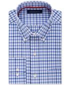 Tommy Hilfiger Men's Classic-fit Non-iron English Blue Check Dress Shirt