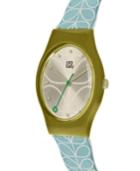 Orla Kiely Watch, Sky Blue Strap With Buckle Closure