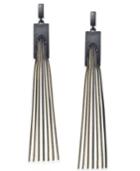 Thalia Sodi Extra Large Two-tone Chain Linear Earrings, 3.5, Created For Macy's