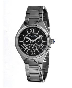 Bertha Quartz Rachel Collection Silver And Black Stainless Steel Watch 40mm