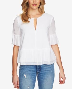 1.state Ruffled Keyhole Top
